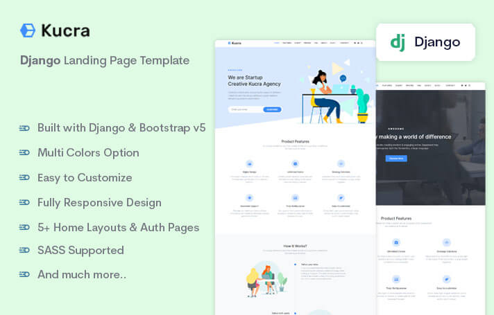 Kucra - Responsive Django Landing Page Template