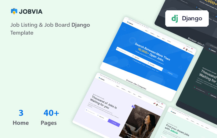 Jobvia - Django Job Listing & Job Board Template