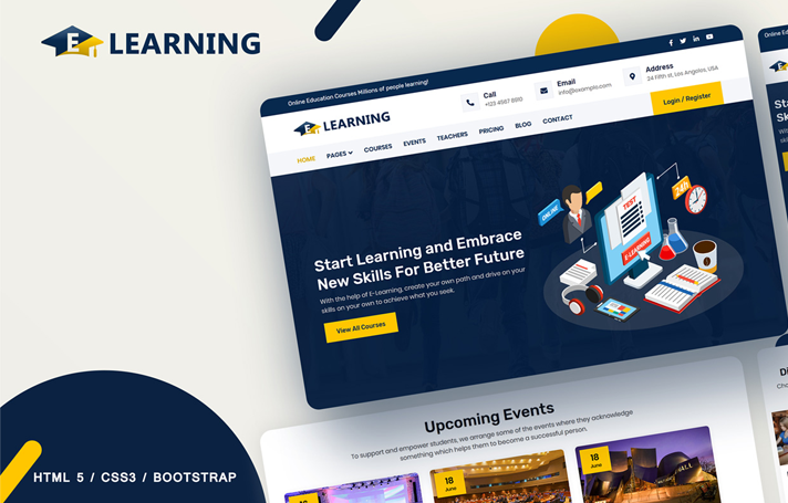 E-learning Online courses Website Template